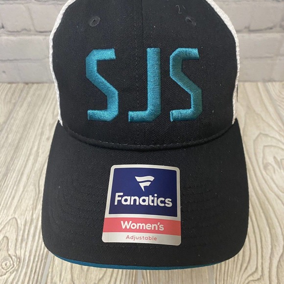 Fanatics San Jose Sharks SJS Branded Mesh Trucker Hat Snapback Womens NHL New - Picture 2 of 10